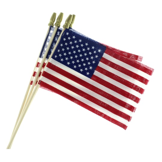 Valley Forge&#xAE; Small American Flags, 4-Pack